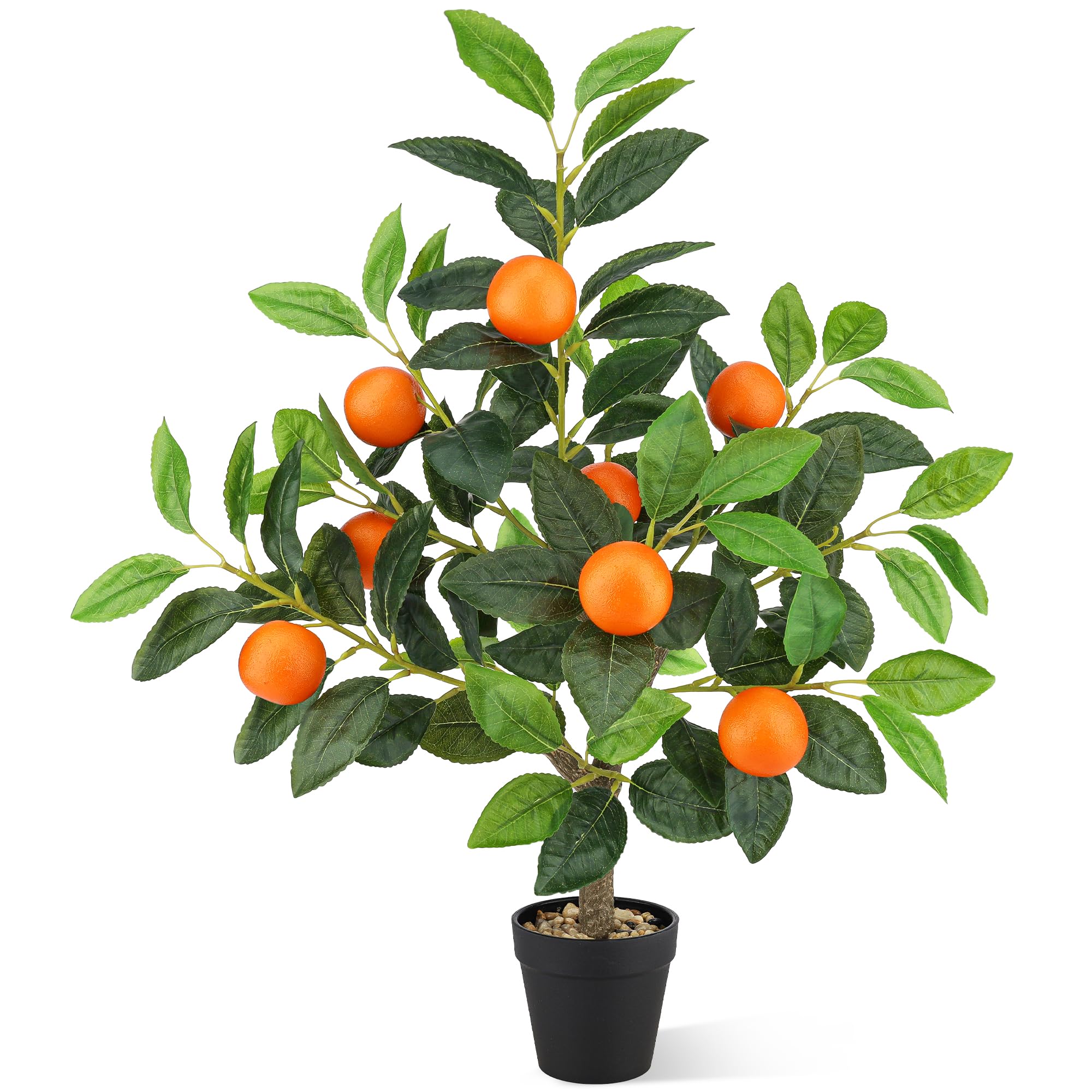 Amazon.com: Funzhan 21.6 Inch Fake Orange Tree Potted Plant Indoor